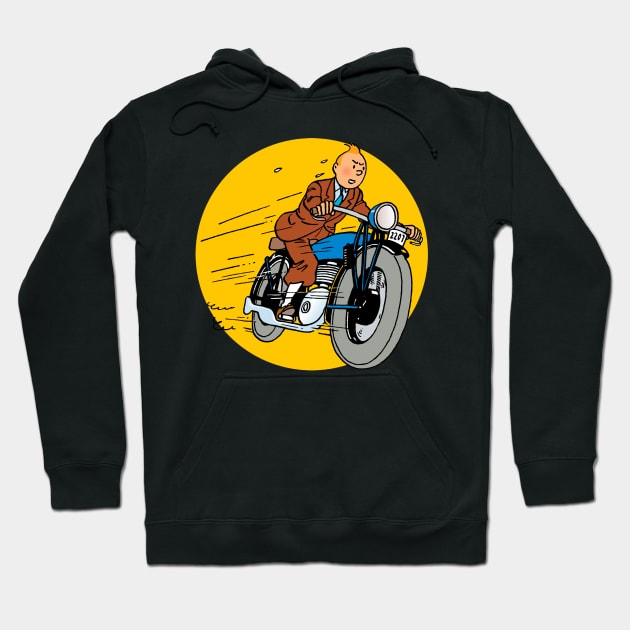 TINTIN MOTOBIKE Hoodie by The Jung Ones